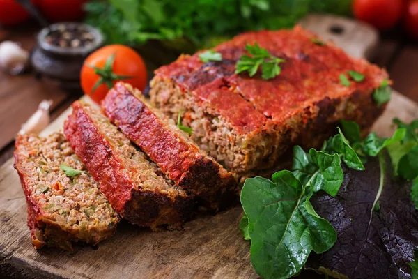 Homemade ground meatloaf — Stock fotografie