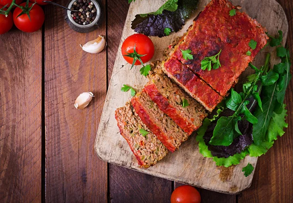 Homemade ground meatloaf — Stock Photo, Image