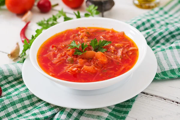 Borscht vegetal tradicional ucraniana — Fotografia de Stock