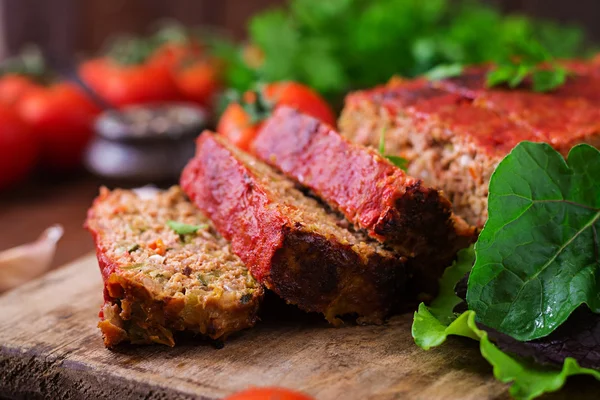 Homemade ground meatloaf — Stock Photo, Image