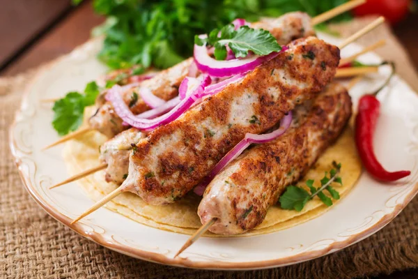Minced Lula kebab — Stock Photo, Image