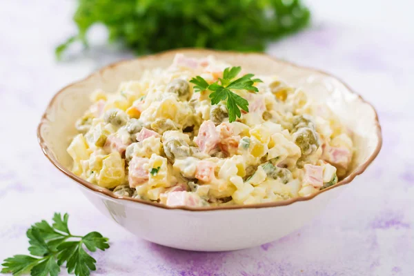 Traditional Russian salad 