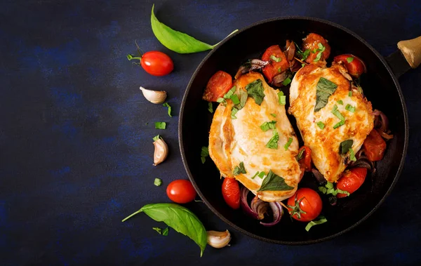 Grilled Chicken breast , Top view — Stock Photo, Image