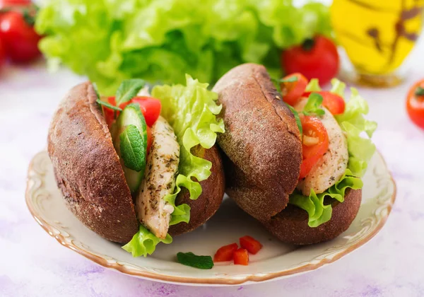 Two delicious and healthy sandwiches — Stock Photo, Image