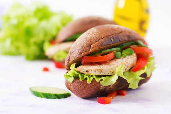 Two delicious and healthy sandwiches — Stock Photo, Image