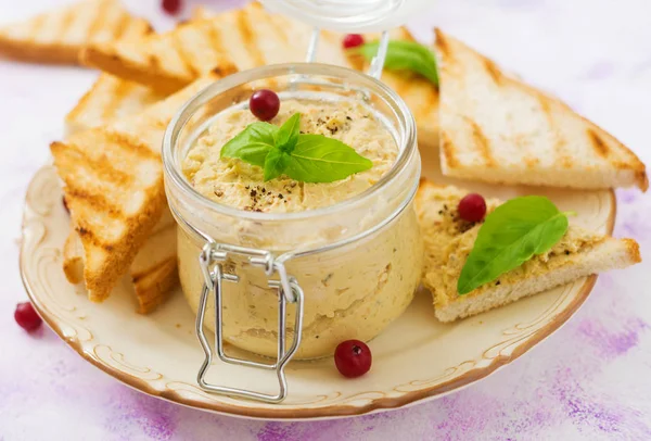 Pate Chicken in jar — Stock Photo, Image