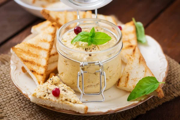 Paté de pollo en frasco — Foto de Stock