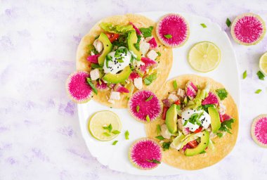 Sağlıklı Meksika Mısır tacos