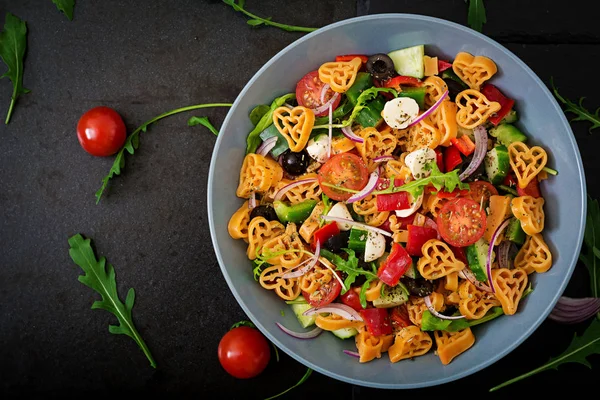 Pasta en forma de corazón —  Fotos de Stock