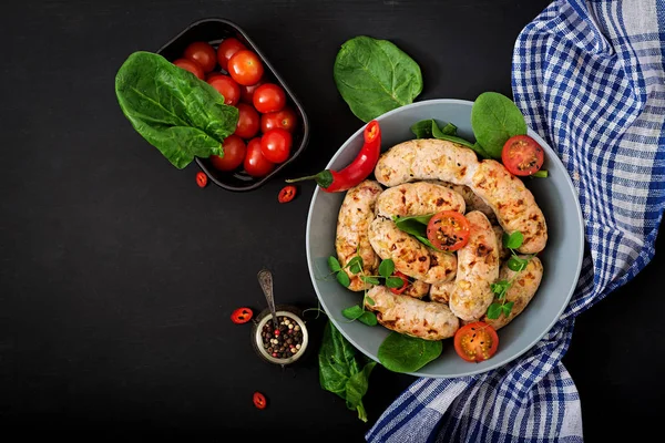 Enchidos dietéticos de filé de peru — Fotografia de Stock