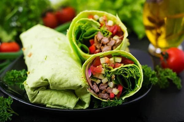 Carne suculenta shawarma — Fotografia de Stock