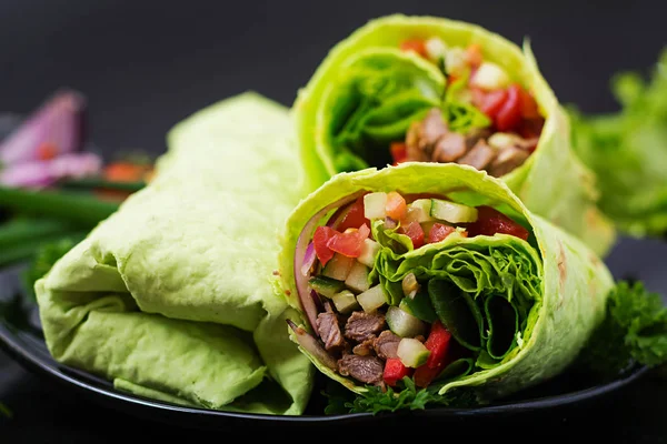 Carne suculenta shawarma — Fotografia de Stock