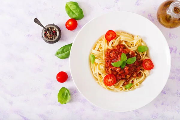 Pasta Fettuccine Bolognese — Stockfoto