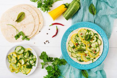 Vegan Tacos için malzemeler 