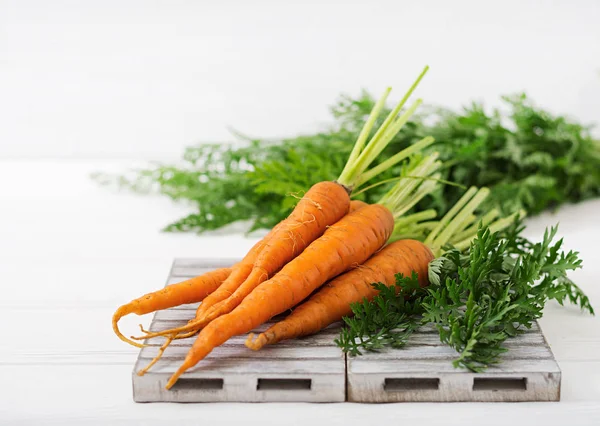 yeşil yaprakları ile taze havuç