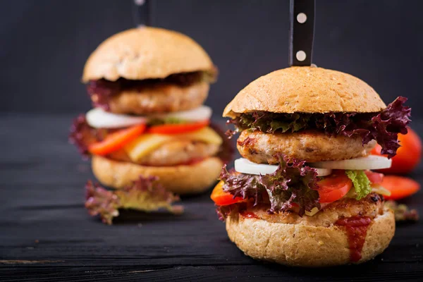 Grandi hamburger gustosi — Foto Stock