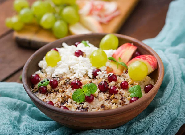 Harina de avena con requesón — Foto de Stock