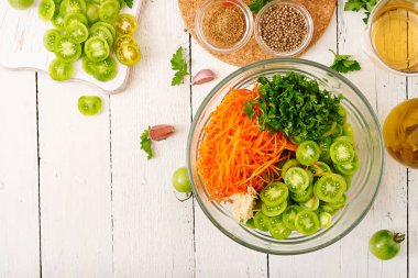 Kore salata için malzemeler 