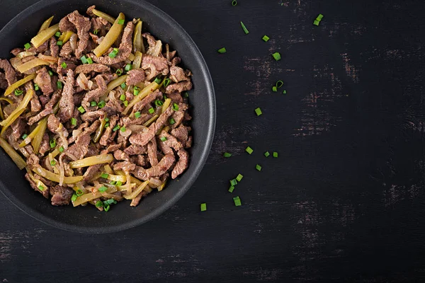 Stew Beef Pieces Beef Stewed Soy Sauce Spices Pickled Cucumber — Stock Photo, Image