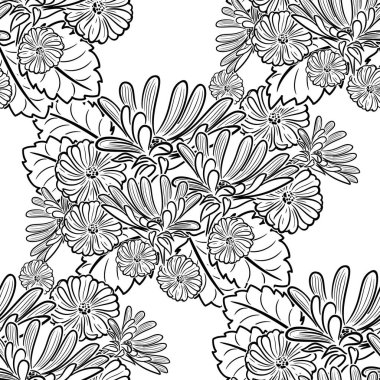 Tek renkli siyah ve beyaz seamless modeli