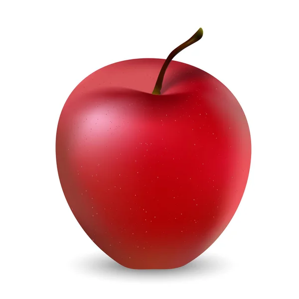 Una manzana roja — Vector de stock