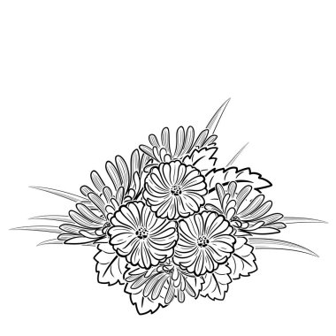 Tek renkli siyah ve beyaz kompozisyon