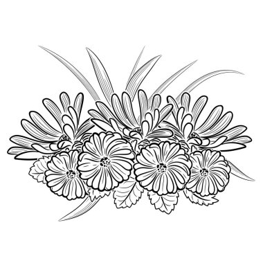 Tek renkli siyah ve beyaz kompozisyon