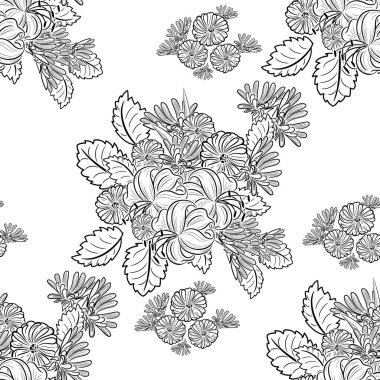 Tek renkli siyah ve beyaz seamless modeli