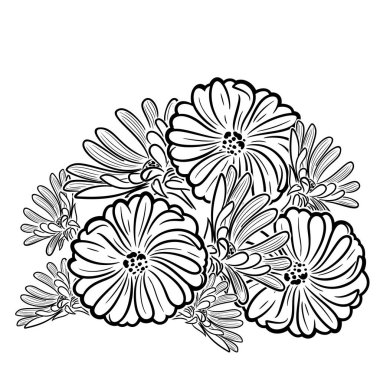 Tek renkli siyah ve beyaz kompozisyon