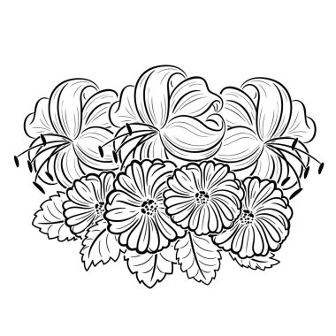 Tek renkli siyah ve beyaz kompozisyon