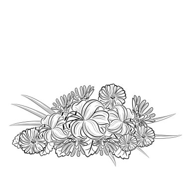 Tek renkli siyah ve beyaz kompozisyon