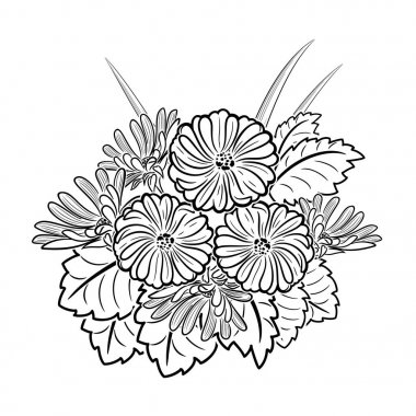 Tek renkli siyah ve beyaz kompozisyon