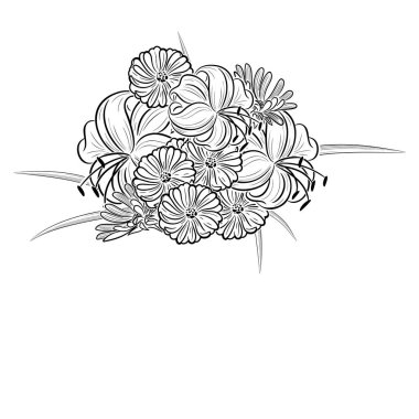 Tek renkli siyah ve beyaz kompozisyon