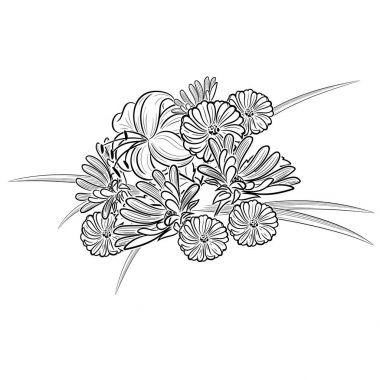 Tek renkli siyah ve beyaz kompozisyon