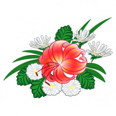 lilyum ve papatyalar