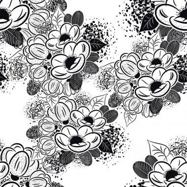 Çiçek ve yaprakların bileşimi