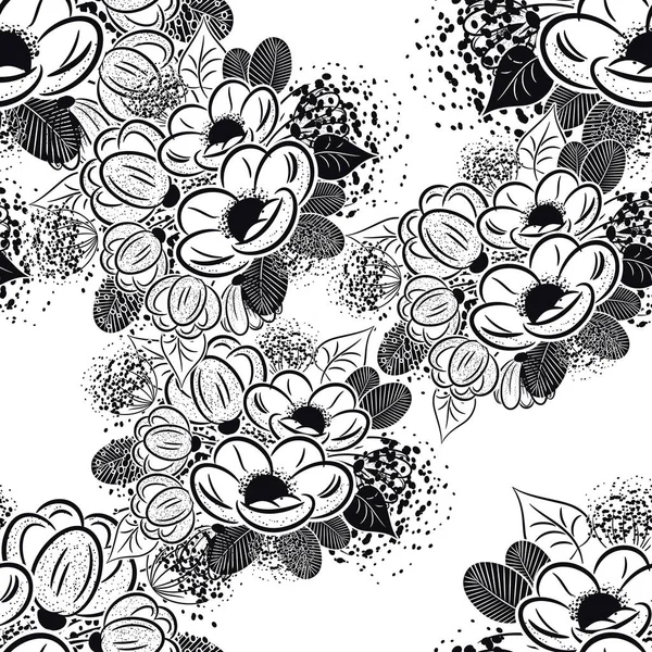 Çiçek ve yaprakların bileşimi