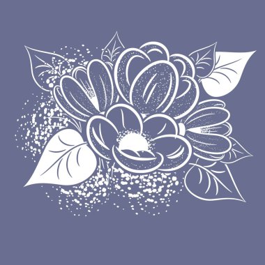 Çiçek ve yaprakların bileşimi