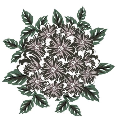 bir kartpostal için buket çiçek