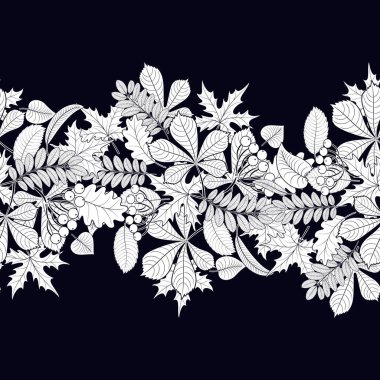 arka plan üzerinde seamless modeli sonbahar yaprakları