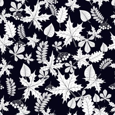 arka plan üzerinde seamless modeli sonbahar yaprakları