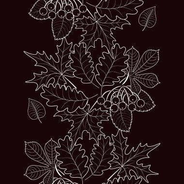 arka plan üzerinde seamless modeli sonbahar yaprakları