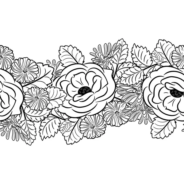 çiçek tebrik kartı veya düğün davetiyesi için seamless modeli