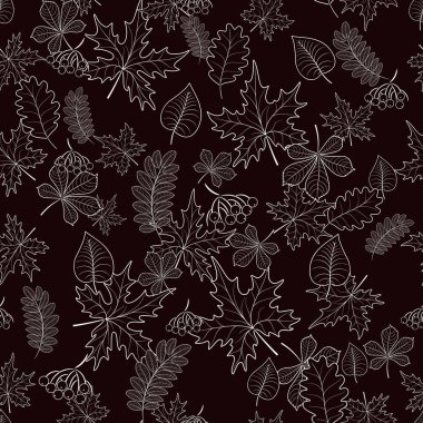 arka plan üzerinde seamless modeli sonbahar yaprakları