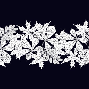 arka plan üzerinde seamless modeli sonbahar yaprakları