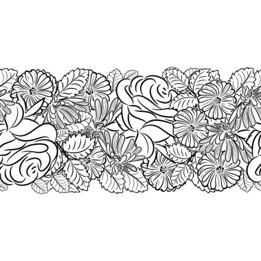 çiçek tebrik kartı veya düğün davetiyesi için seamless modeli