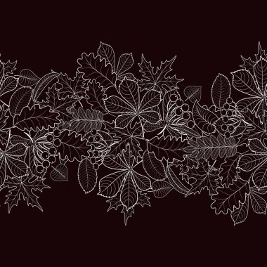 arka plan üzerinde sonbahar yaprakları ile Seamless Modeli