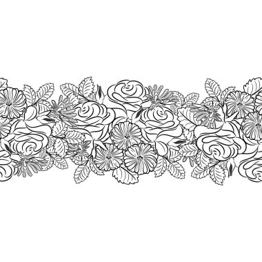 çiçek tebrik kartı veya düğün davetiyesi için seamless modeli