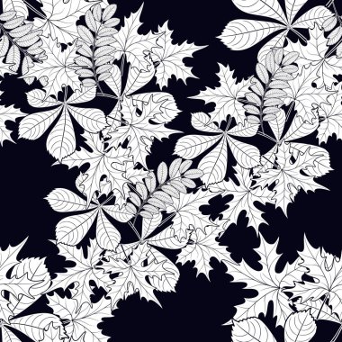 arka plan üzerinde seamless modeli sonbahar yaprakları