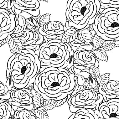 çiçek tebrik kartı veya düğün davetiyesi için seamless modeli